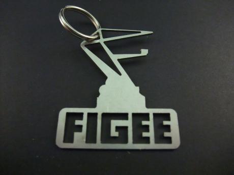 Figee-kranen,hijskranen Haarlem zilverkleurige sleutelhanger